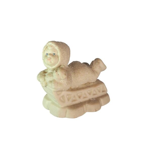 Department 56 Snowbabies Sledding with Puppy Retired - Picture 1 of 5